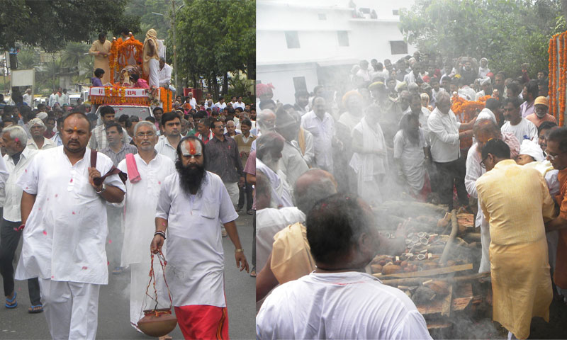 ज्ञान गुफा के महंत श्री बद्री दास महाराज किया अग्नि संस्कार: माउंट आबू