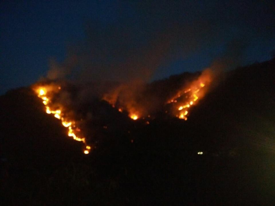 Aravalli Ranges caught with heavy fire on the way to Mount Abu