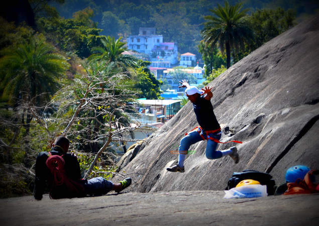 CLIMBING,  REPELLING: RANA, MT. ABU